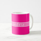 Personalisiertes Hot Pink Kaffeetasse (VorderseiteRechts)