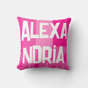 Personalisiertes Hot Pink Kissen