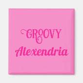 Personalisiertes Hot Pink Magnet (Vorne)