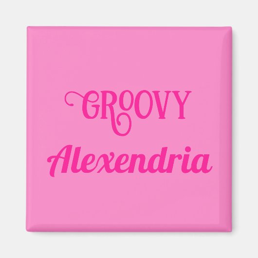 Personalisiertes Hot Pink Magnet (Vorne)