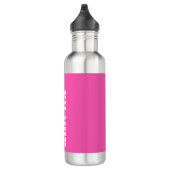 Personalisiertes Hot-Pink-Monogramm Edelstahlflasche (Rechts)