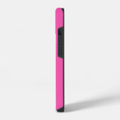 Personalisiertes Hot-Pink-Monogramm iPhone Hülle (Linke Seite)