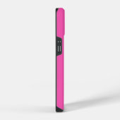 Personalisiertes Hot-Pink-Monogramm iPhone Hülle (Rechte Seite)