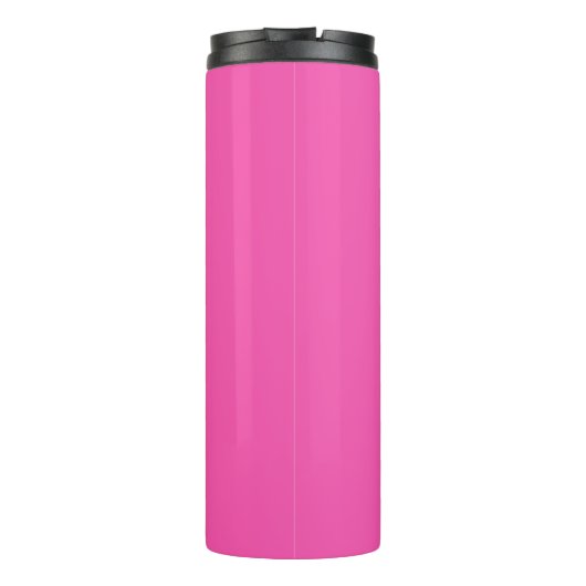 Personalisiertes Hot-Pink-Monogramm Thermosbecher (Rückseite)
