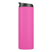 Personalisiertes Hot-Pink-Monogramm Thermosbecher (Nach rechts gedreht)