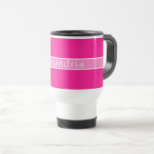 Personalisiertes Hot Pink Reisebecher (VorderseiteRechts)