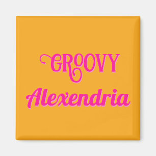 Personalisiertes Hot Pink und Orange Magnet