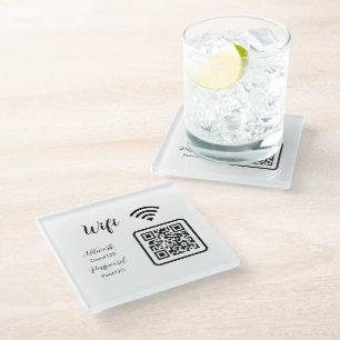 Personalisiertes Hotel-Wifi-Kennwort für QR-Code Glasuntersetzer