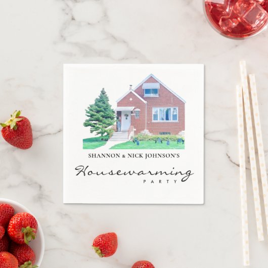 Personalisiertes Housewarming Party Napkins Serviette (Beispiel)