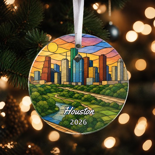 Personalisiertes Houston-Acrylabzeichen, Benutzerd Ornament