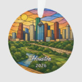 Personalisiertes Houston-Acrylabzeichen, Benutzerd Ornament (Vorderseite)