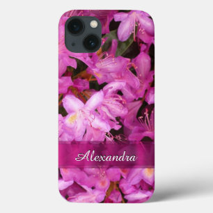 Personalisiertes hübsch-rosa Blume-Foto iPhone 13 Hülle