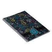 Personalisiertes hübsches als Pfau-Paisley-Druck Notizblock (Rechte Seite)