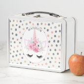 Personalisiertes Hübsches Blumenhorn Metall Brotdose (Beispiel)