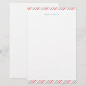 Personalisiertes hübsches bunter Briefpapier (Vorne/Hinten)