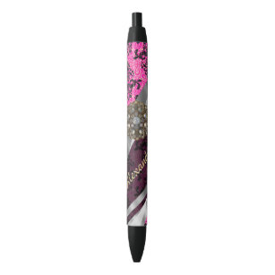 Personalisiertes hübsches girly pinkfarbenes kugelschreiber