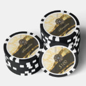 Personalisiertes, hübsches, gürtelförmiges Damastm Pokerchips (Stapel)