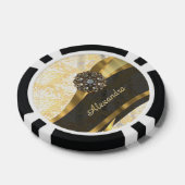 Personalisiertes, hübsches, gürtelförmiges Damastm Pokerchips (Einzeln)