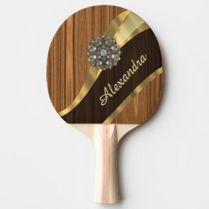Personalisiertes hübsches ImitatKiefernholzkorn Tischtennis Schläger