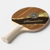 Personalisiertes hübsches ImitatKiefernholzkorn Tischtennis Schläger (Vorderseite)