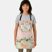 Personalisiertes Hübsches Peach Floral Kitchen Schürze (Insitu)