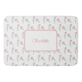 Personalisiertes Hübsches Preppy Peony Tischset Badematte