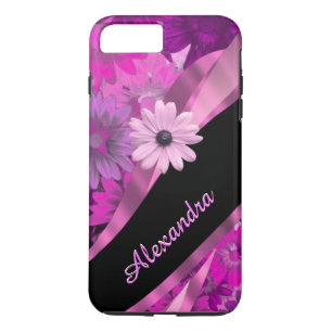 Personalisiertes hübsches rosa Blumenmuster Case-Mate iPhone Hülle