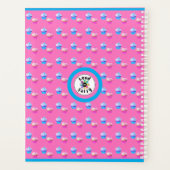 Personalisiertes Hübsches Rosa und Blauer Kuchen Planer (Rückseite)