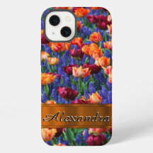 Personalisiertes hübsches Tulpenfeld Blume