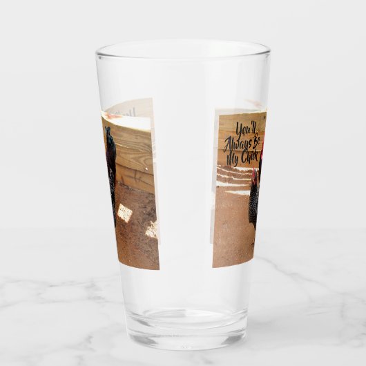 Personalisiertes Huhn - Bauernleben - Glas  (Rechts)