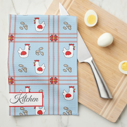 Personalisiertes Huhn Geschirrtuch (Viertel Falte)