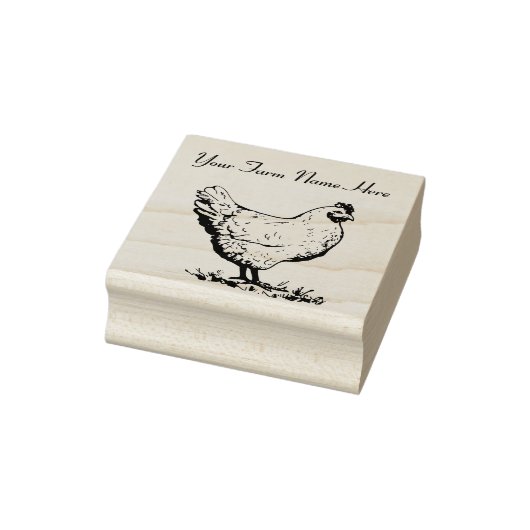 Personalisiertes Huhn Gummistempel (Stempel)