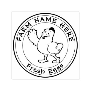 Personalisiertes Huhn legt Eier Frische Familienfa Permastempel