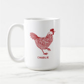 Personalisiertes Hühnchen Kaffeetasse (Links)