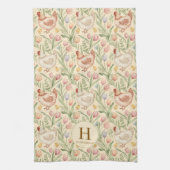 Personalisiertes Hühner-Monogramm-Küchentuch Geschirrtuch (Vertikal)