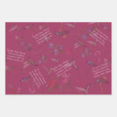 Personalisiertes Humming Bird Wrapping Paper Geschenkpapier Set (Vorderseite 2)