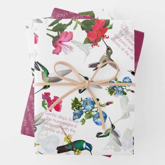 Personalisiertes Humming Bird Wrapping Paper Geschenkpapier Set (Beispiel)