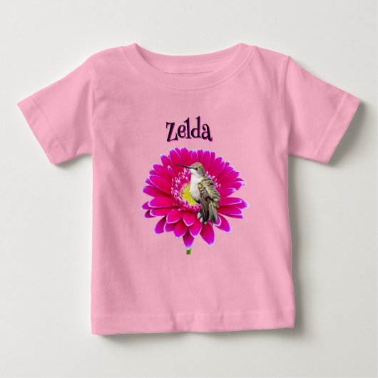 Personalisiertes Hummingbird Baby T - Shirt (Vorderseite)