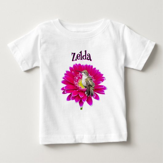 Personalisiertes Hummingbird Baby T - Shirt (Vorderseite)
