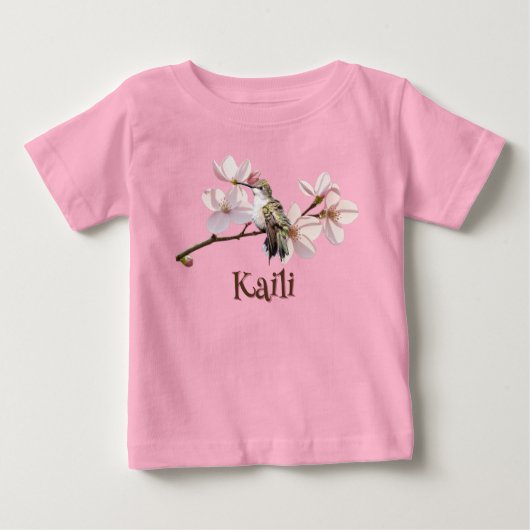 Personalisiertes Hummingbird Baby T - Shirt (Vorderseite)