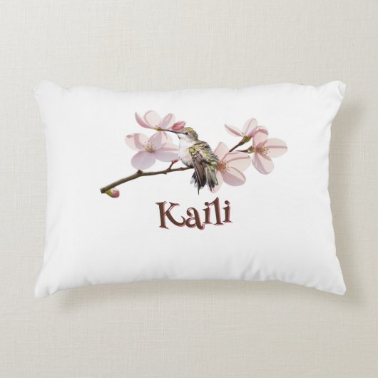 Personalisiertes Hummingbird-Kinderkissen Dekokissen (Vorderseite)
