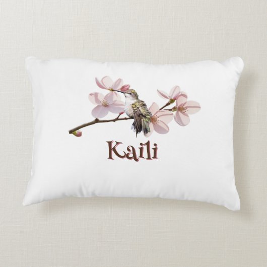 Personalisiertes Hummingbird-Kinderkissen Dekokissen (Rückseite)