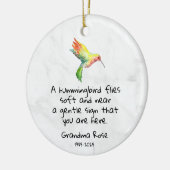 Personalisiertes Hummingbird-Sprichwort Keramik Ornament (Links)