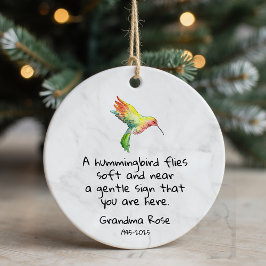 Personalisiertes Hummingbird-Sprichwort Keramik Ornament
