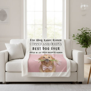 Personalisiertes Hunde-Foto Bester Hund überhaup Sherpadecke