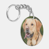 Personalisiertes Hunde-Foto doppelseitig Schlüsselanhänger (Vorderseite links)
