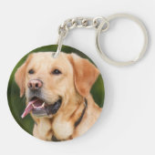 Personalisiertes Hunde-Foto doppelseitig Schlüsselanhänger (Rückseite)
