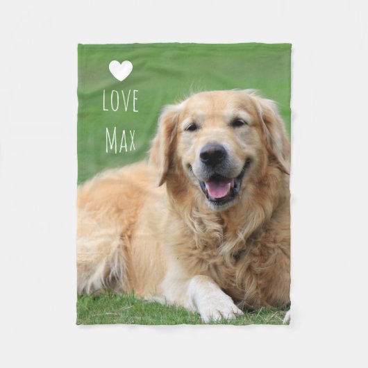 Personalisiertes Hunde-Foto Fleecedecke (Vorderseite)