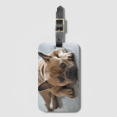 Personalisiertes Hunde-Foto Gepäckanhänger (Vorderseite Vertikal)