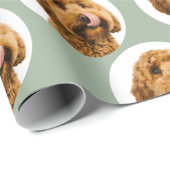 Personalisiertes Hunde-Foto Geschenkpapier (Rolleneckpunkt)